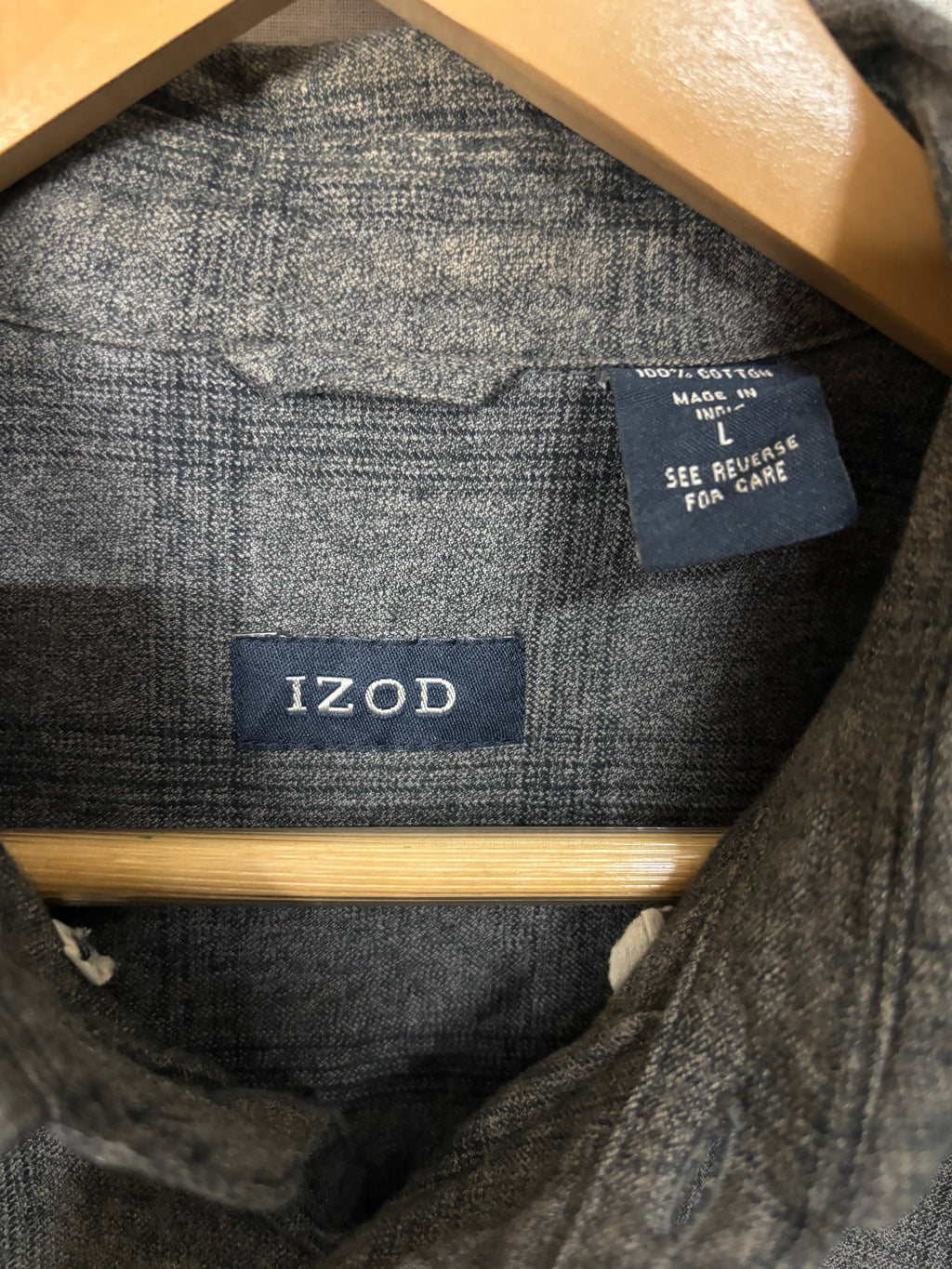 Flannel Shirt Vintage Streetwear IZOD