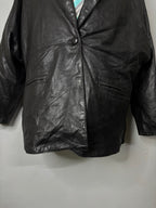 Leather Jackets Oversized Vintage Black leather