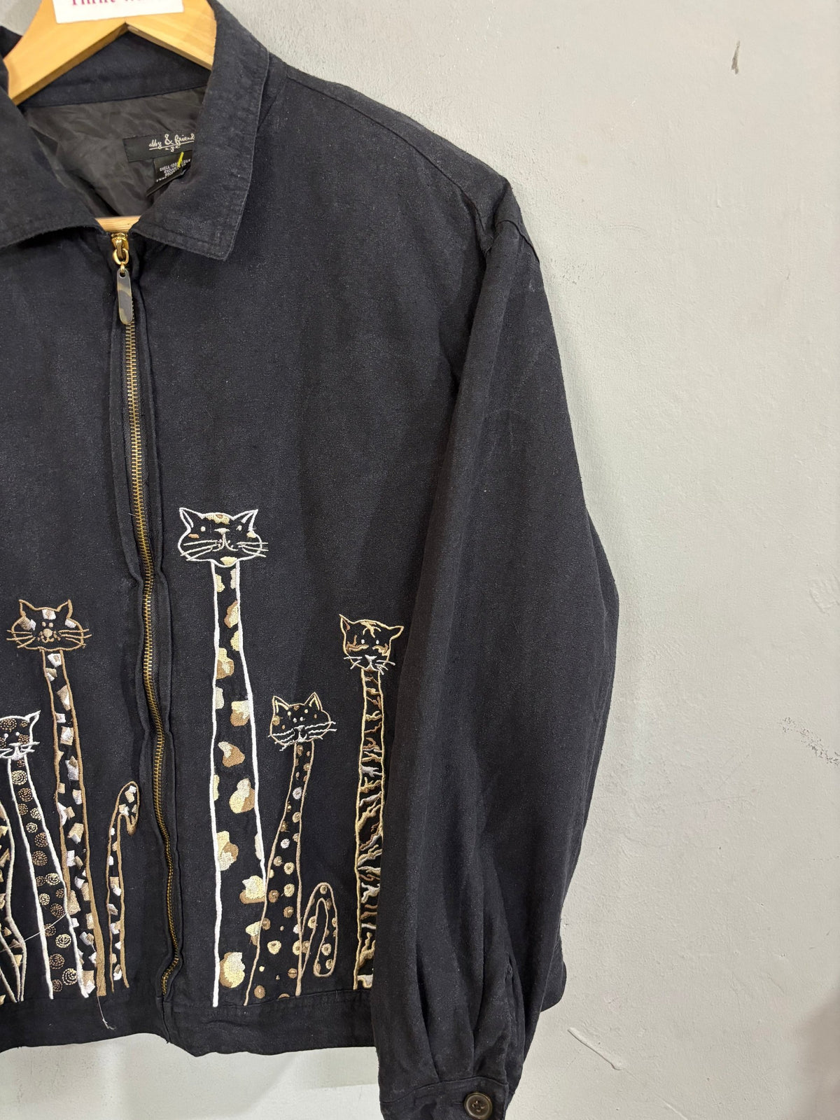 Jacket Vintage Y2K Oversized - Cats  with  long necks