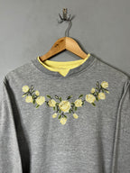 Sweatshirt Vintage Streetwear Oversized Yellow roses