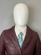 Leather Jackets Oversized Streetwear Burgundy