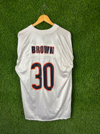 Half Sleeve Jerseys Vintage Streetwear Brown 30