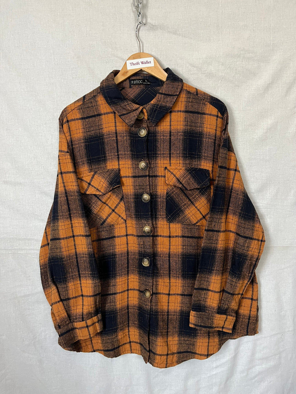 Flannel Shirt Vintage Streetwear F DTCC