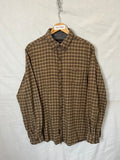 Flannel Shirt Vintage Streetwear Black Brown