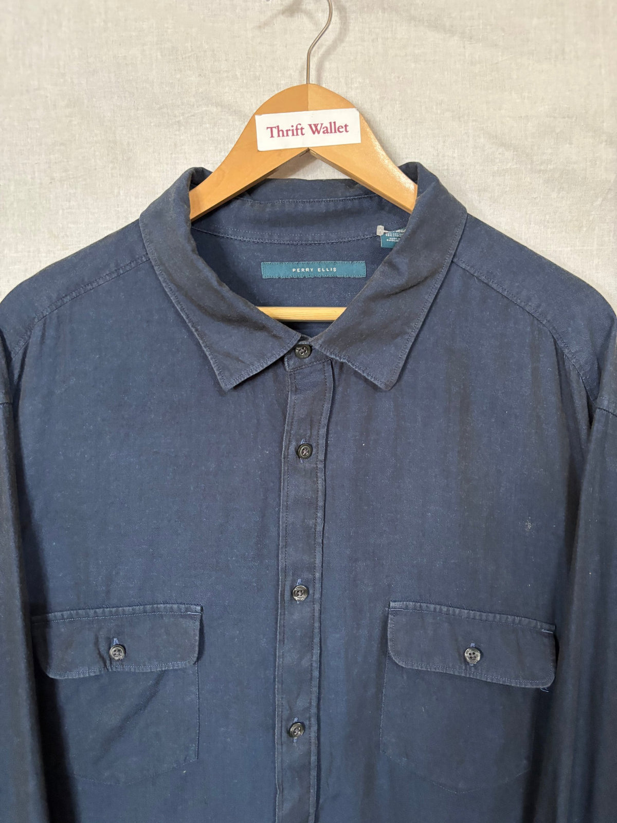 Flannel Shirt Vintage Streetwear Perry Ellis
