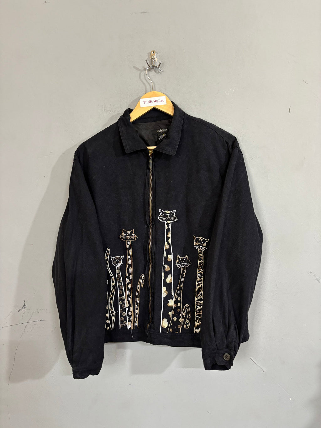 Jacket Vintage Y2K Oversized - Cats  with  long necks
