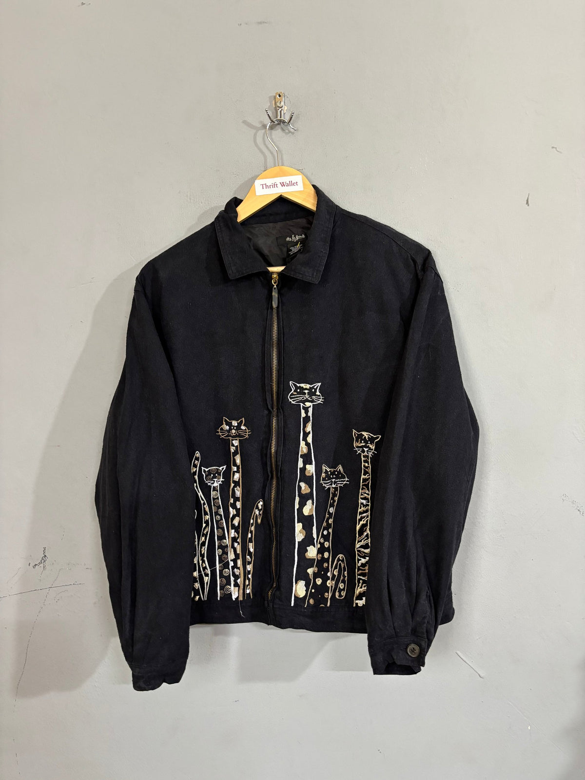 Jacket Vintage Y2K Oversized - Cats  with  long necks