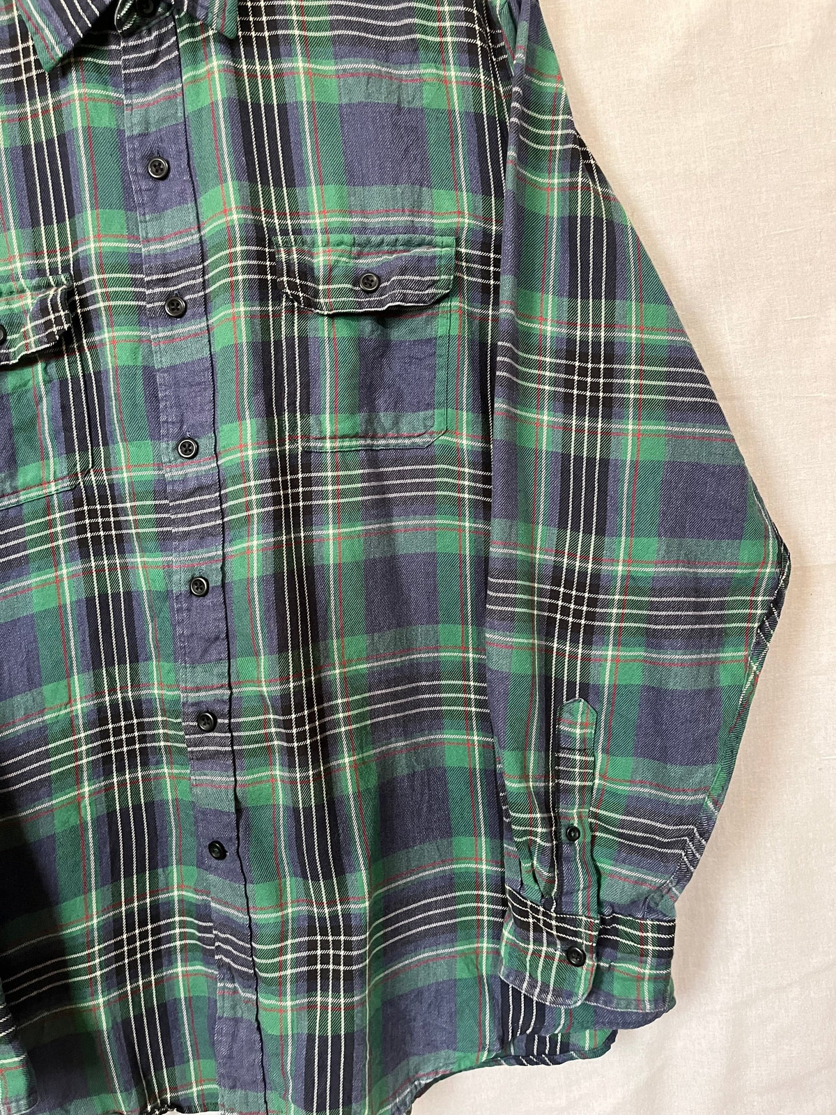 Flannel Shirt Vintage Streetwear IZOD