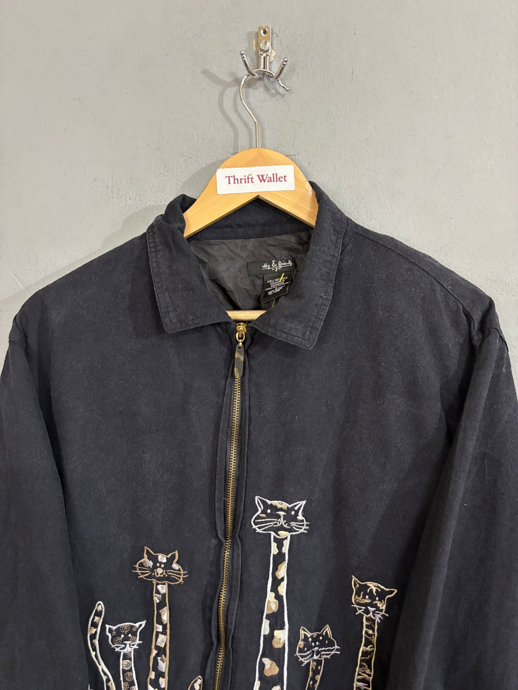 Jacket Vintage Y2K Oversized - Cats  with  long necks