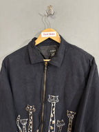 Jacket Vintage Y2K Oversized - Cats  with  long necks