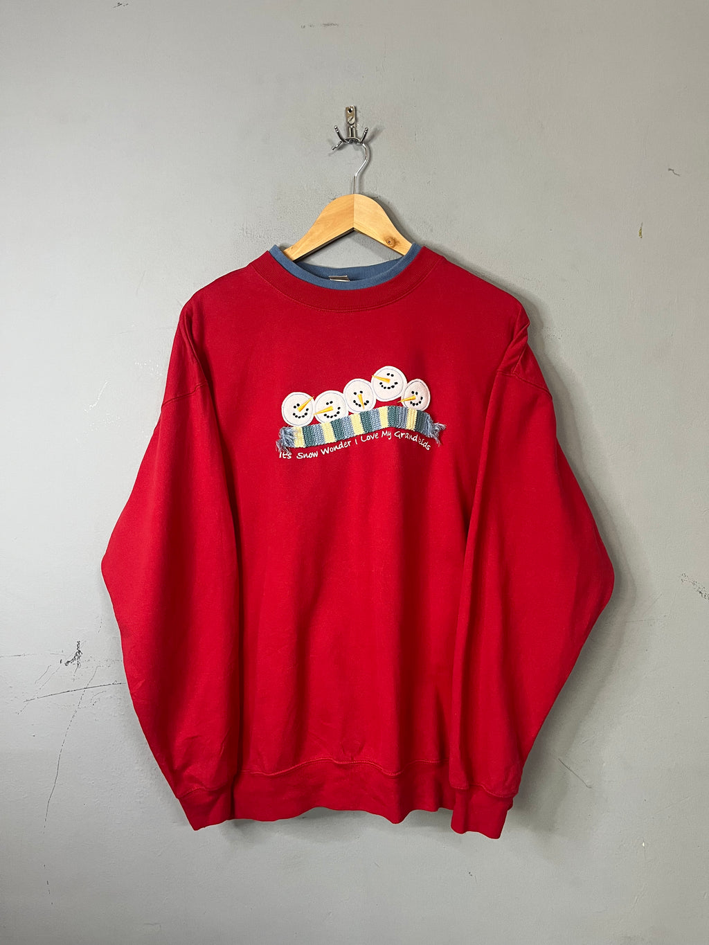 Sweatshirt Vintage Streetwear Oversized It’s Snow Wonder I Love My Grand Kids