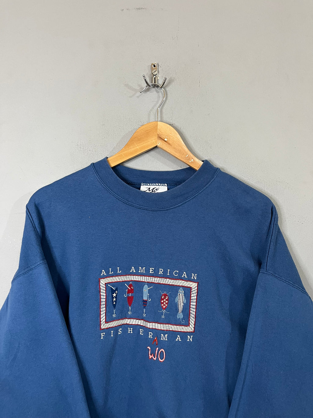 Sweatshirt Vintage Streetwear Oversized All American fisher man
