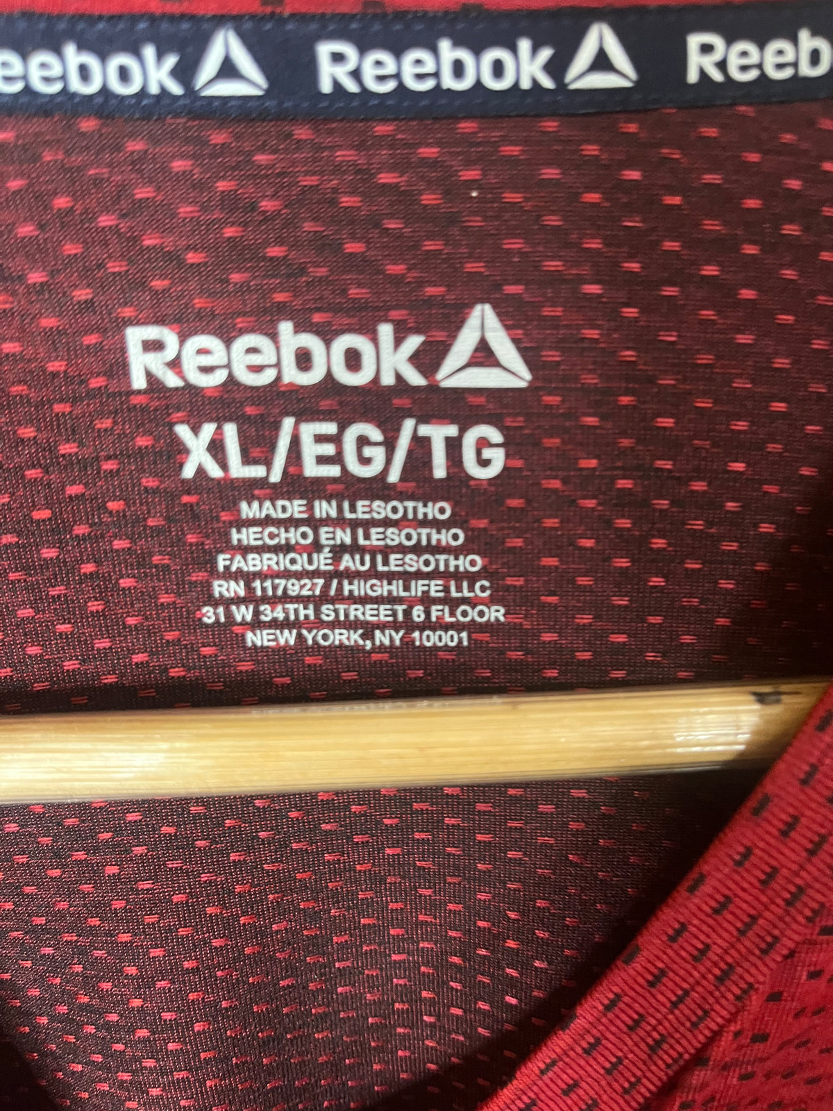 Half Sleeve Jerseys Oversized Streetwear Reebok