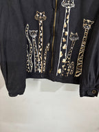 Jacket Vintage Y2K Oversized - Cats  with  long necks