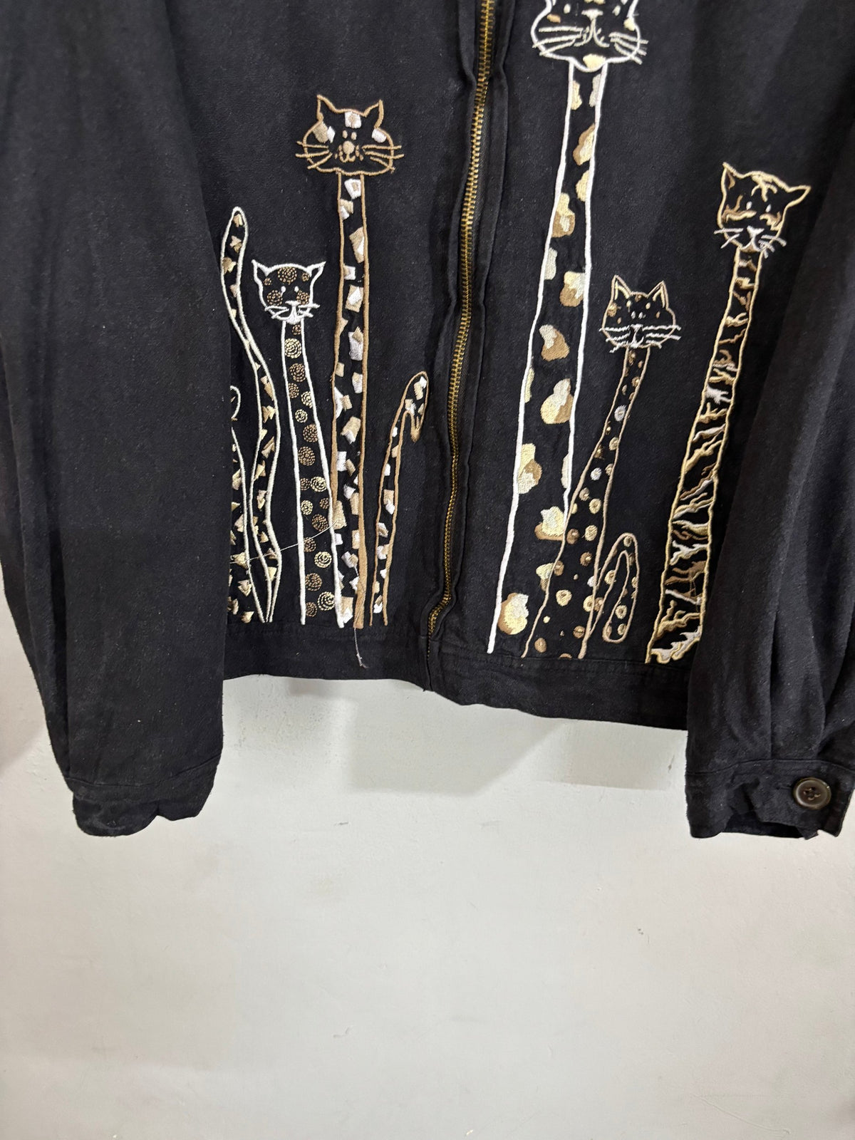 Jacket Vintage Y2K Oversized - Cats  with  long necks