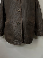 Leather Jackets Oversized Dark brown