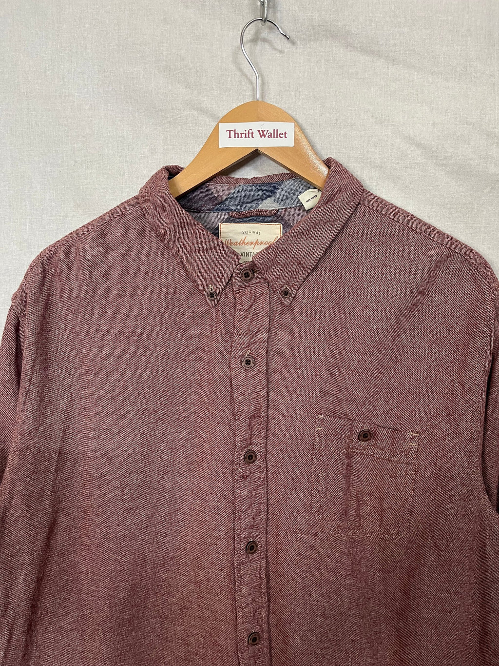 Flannel Shirt Vintage Streetwear Weatherproof