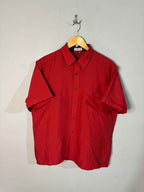 Half Sleeve Shirts Vintage Streetwear Red shirt