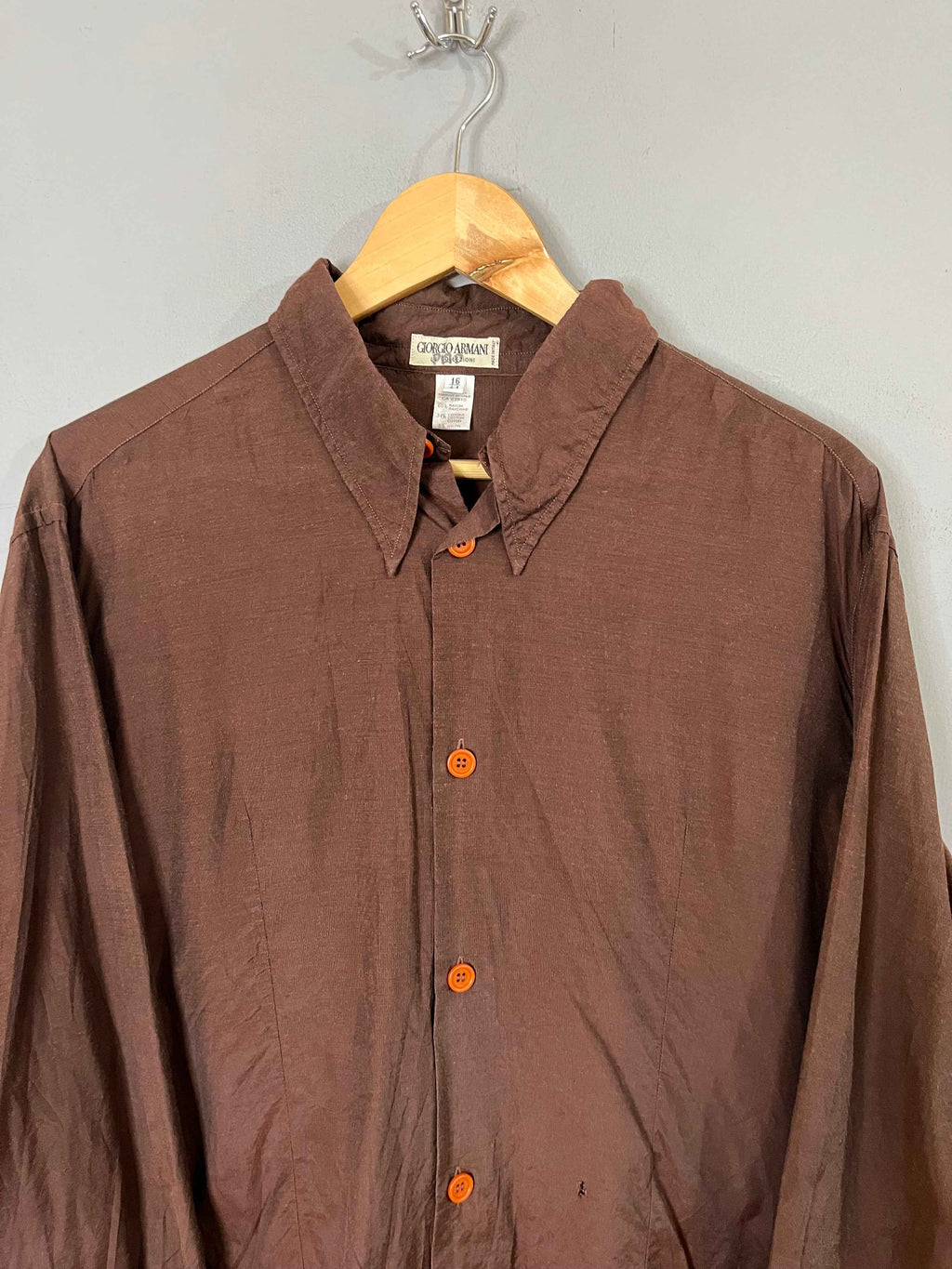 Full Sleeve Shirts Vintage Streetwear Giorgio Armani