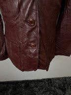 Leather Jackets Oversized Streetwear Burgundy
