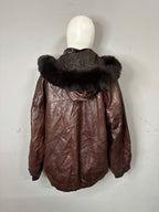 Leather Jackets Vintage Streetwear Oversized Brown bomber