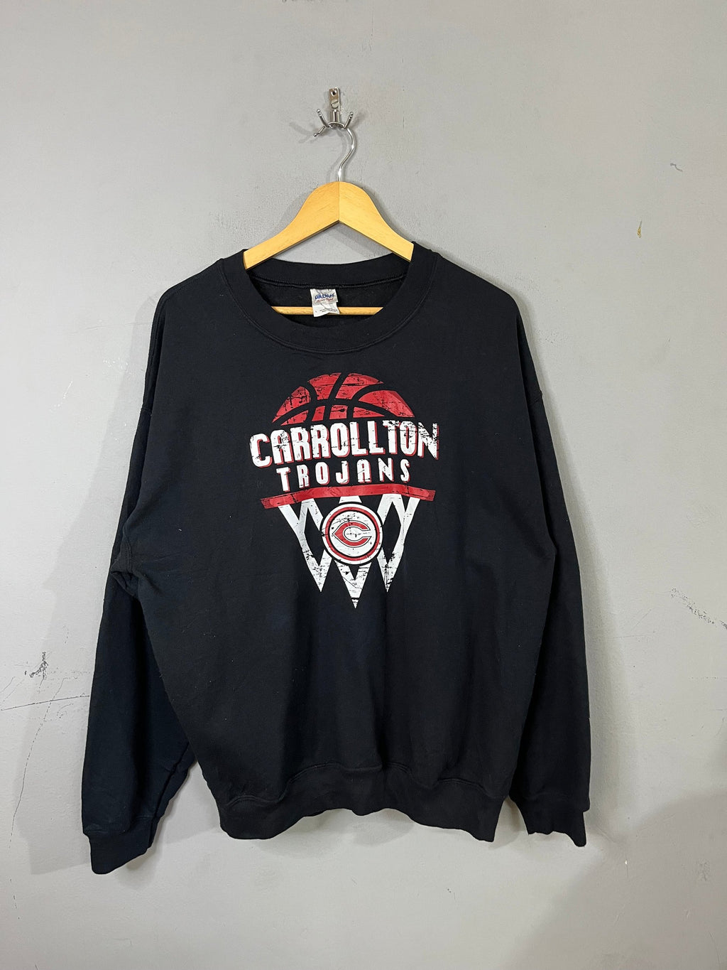 Sweatshirt Vintage Streetwear Oversized Carrollton Trojans