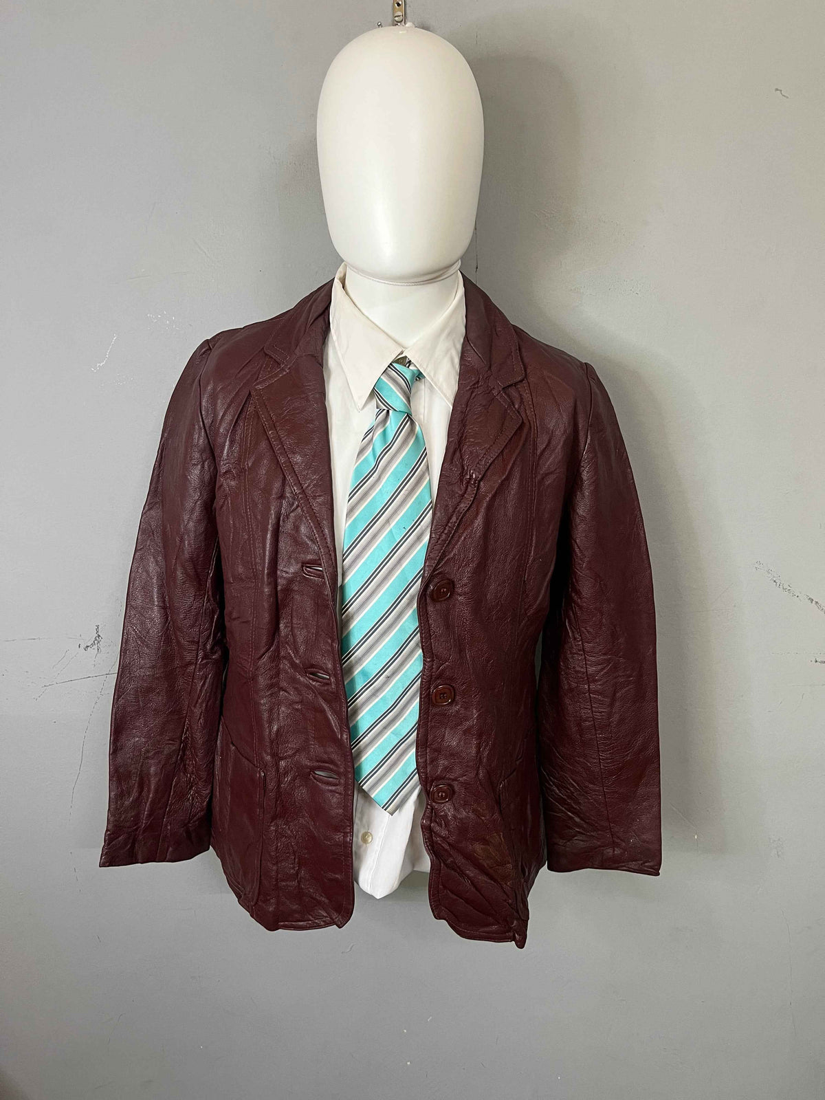 Leather Jackets Oversized Streetwear Burgundy