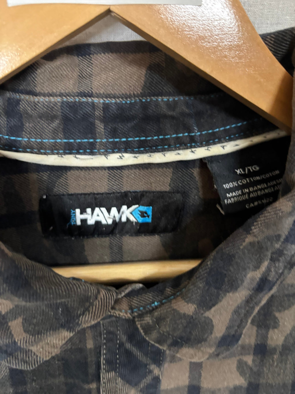 Flannel Shirt Vintage Streetwear Hawks