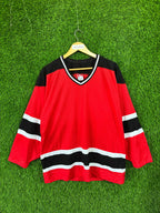 Ice Hockey Jerseys Vintage Retro / Throwback Y2K - Red plain