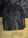 Leather Jackets Oversized Vintage Button leather