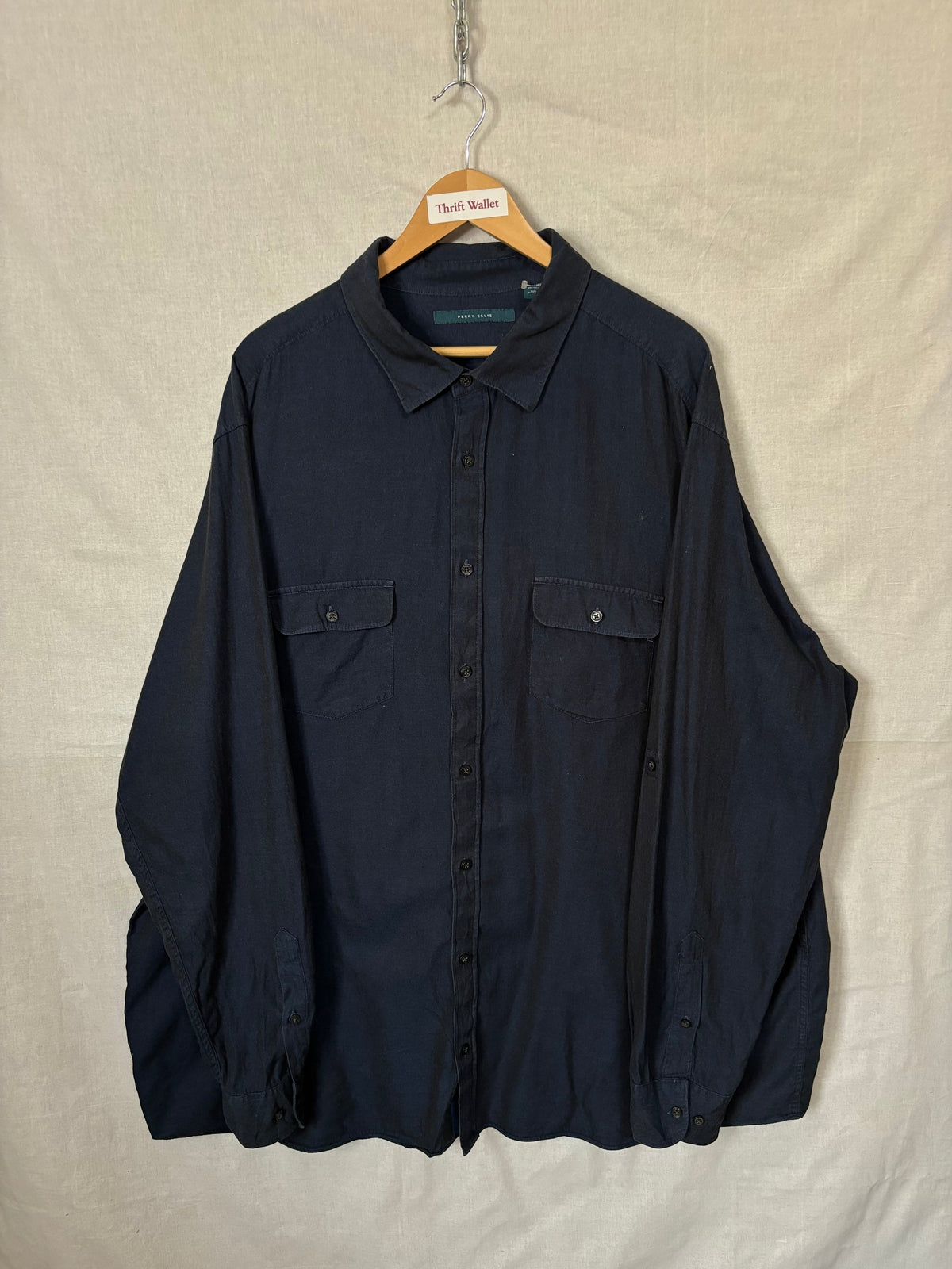 Flannel Shirt Vintage Streetwear Perry Ellis