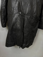 Leather Jackets Oversized Vintage Button leather
