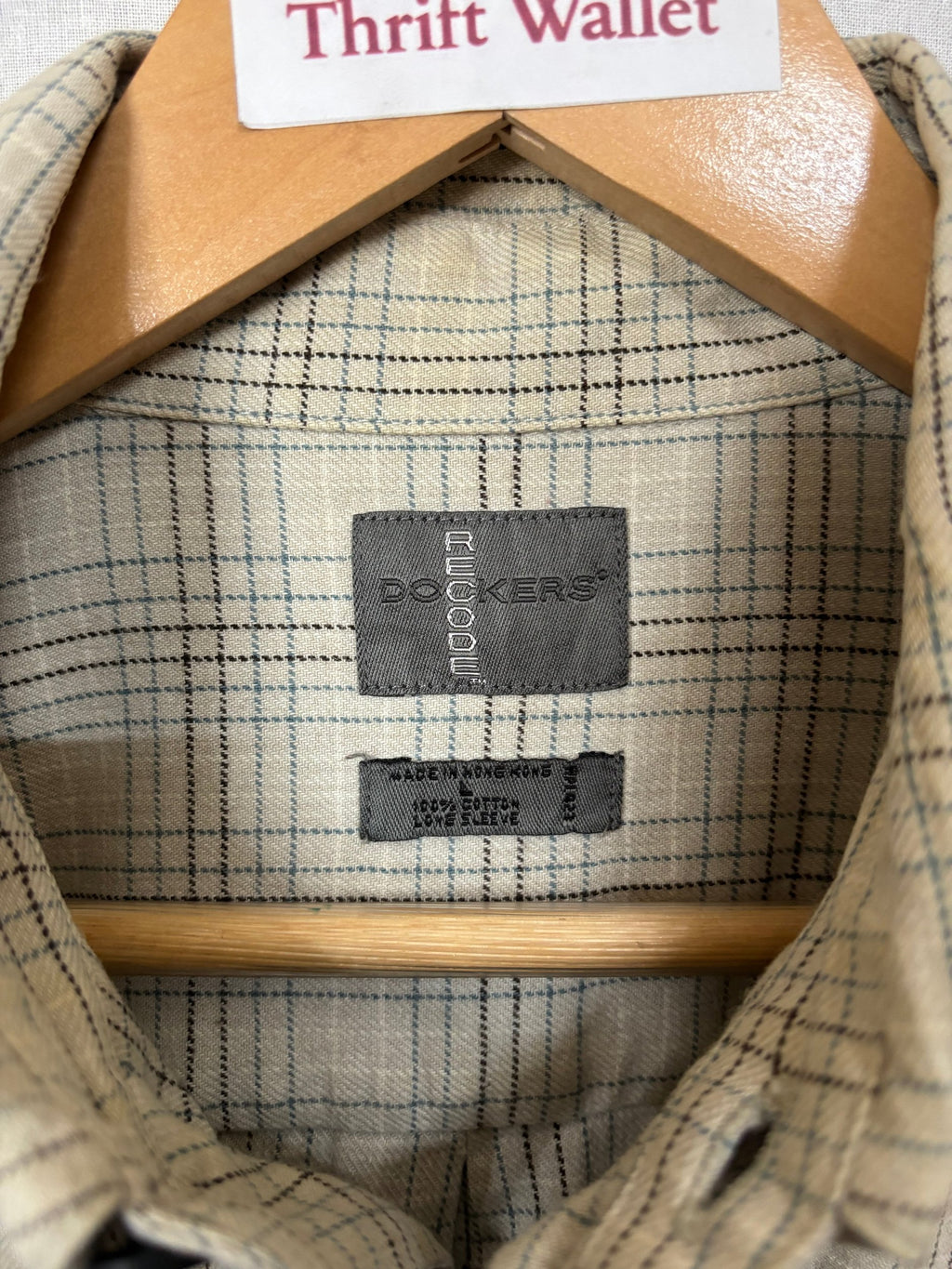 Flannel Shirt Vintage Streetwear Dockers Recode