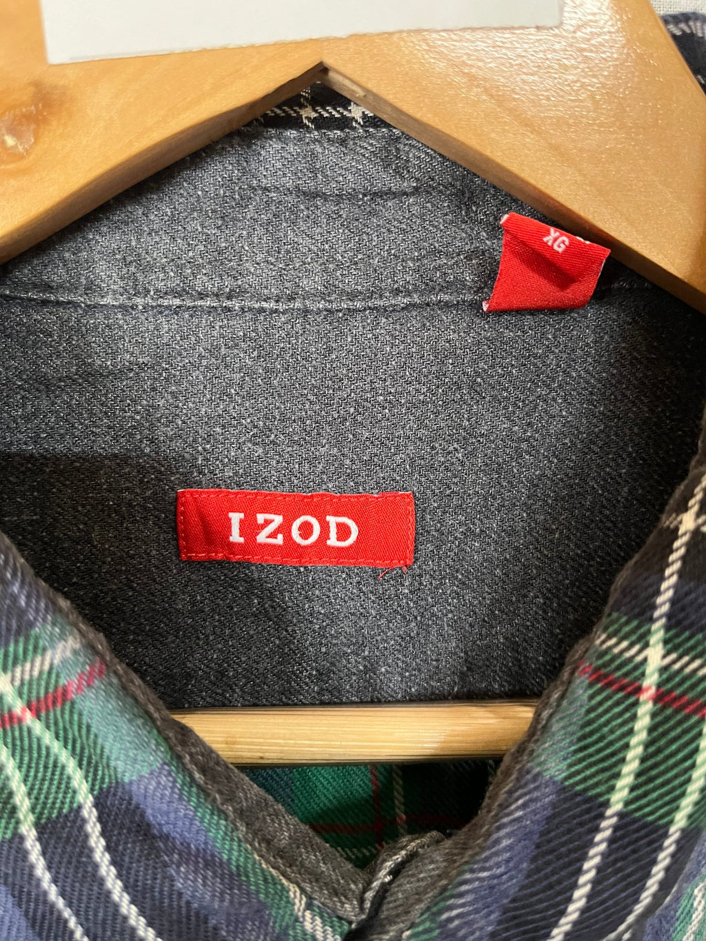 Flannel Shirt Vintage Streetwear IZOD