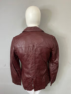 Leather Jackets Oversized Streetwear Burgundy