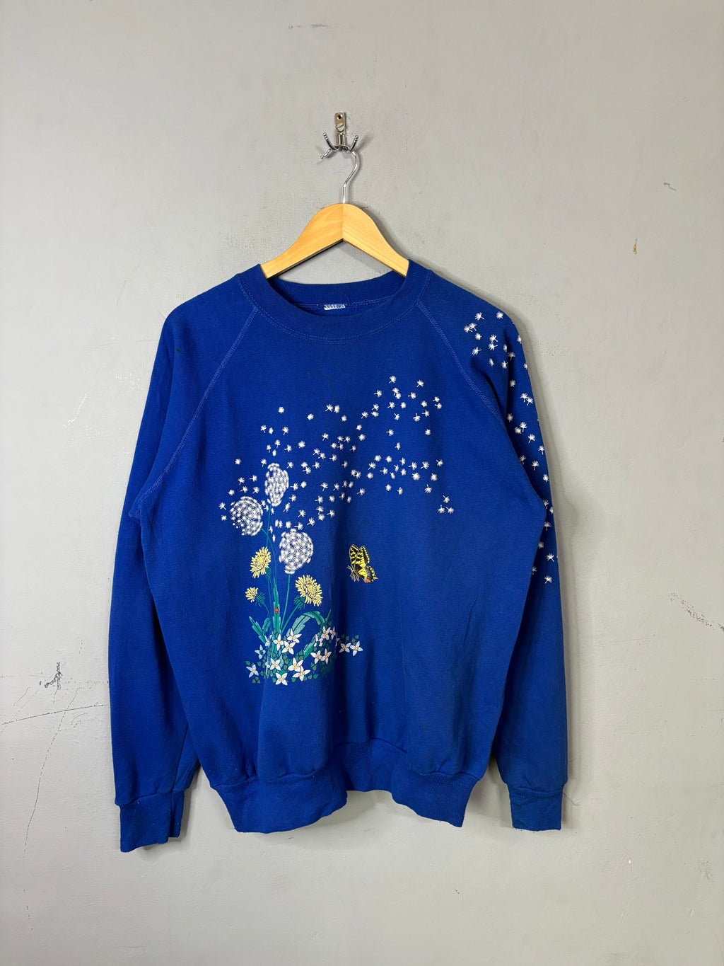 Sweatshirt Vintage Streetwear Plants & butterfly