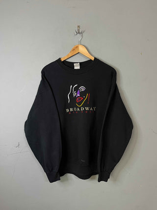 Sweatshirt Vintage Streetwear Oversized Broadway New York