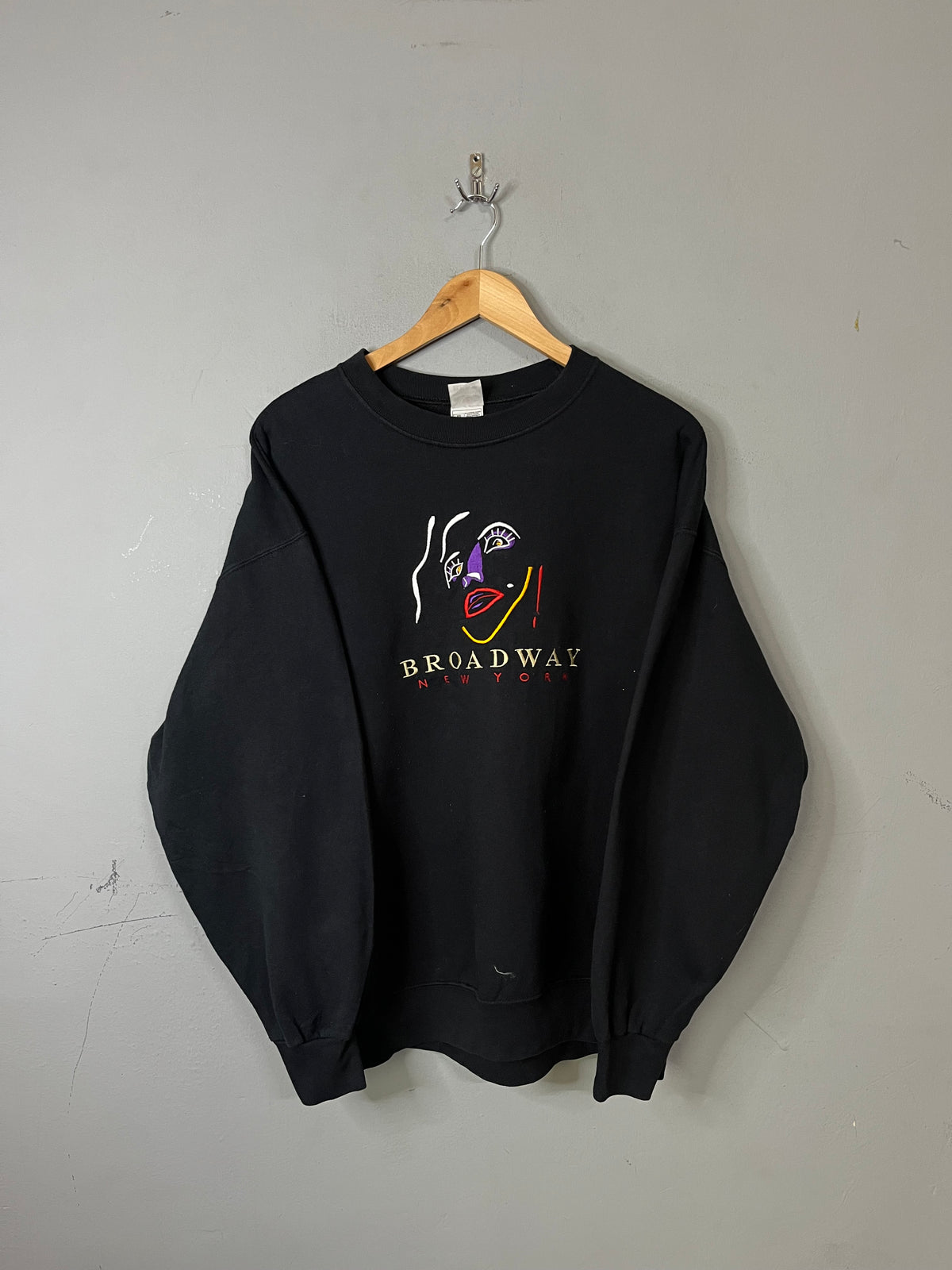 Sweatshirt Vintage Streetwear Oversized Broadway New York