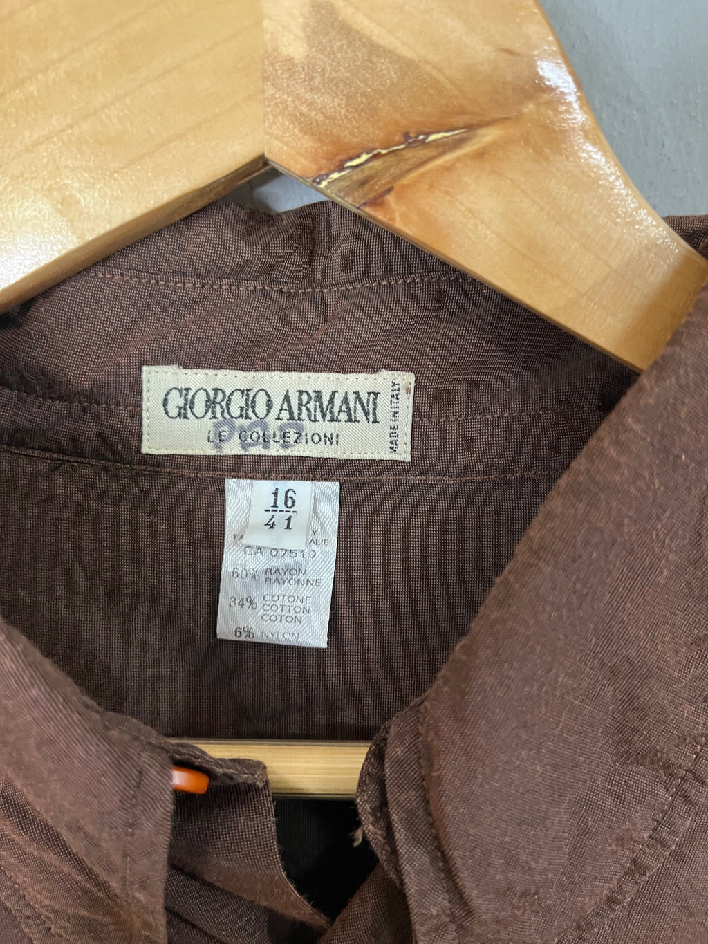 Full Sleeve Shirts Vintage Streetwear Giorgio Armani