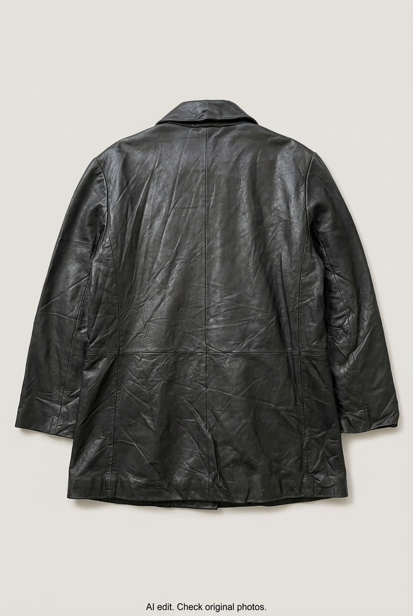 Elisabeth leather coat back preview