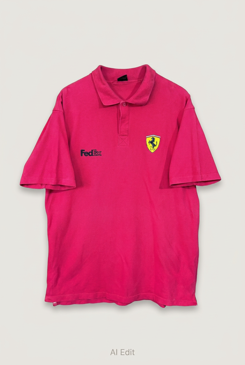 Ferrari FedEx polo front preview