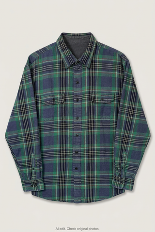 Flannel Shirt Vintage Streetwear IZOD