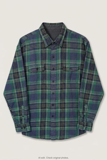 Flannel Shirt Vintage Streetwear IZOD