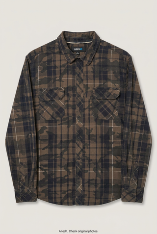 Flannel Shirt Vintage Streetwear Hawks