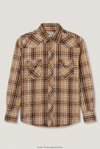 Flannel Shirt Vintage Streetwear Wrangler