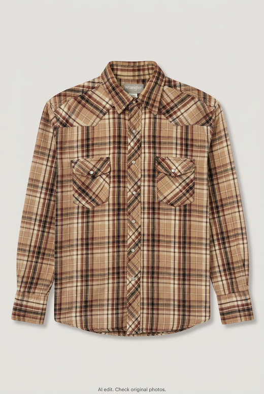 Flannel Shirt Vintage Streetwear Wrangler