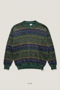 Gianni Alberti green patterned sweater front preview