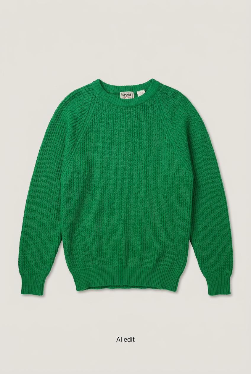 Green Carriage Court sweater front preview