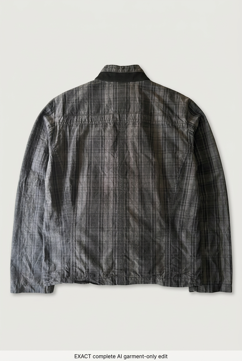 INC plaid jacket back preview