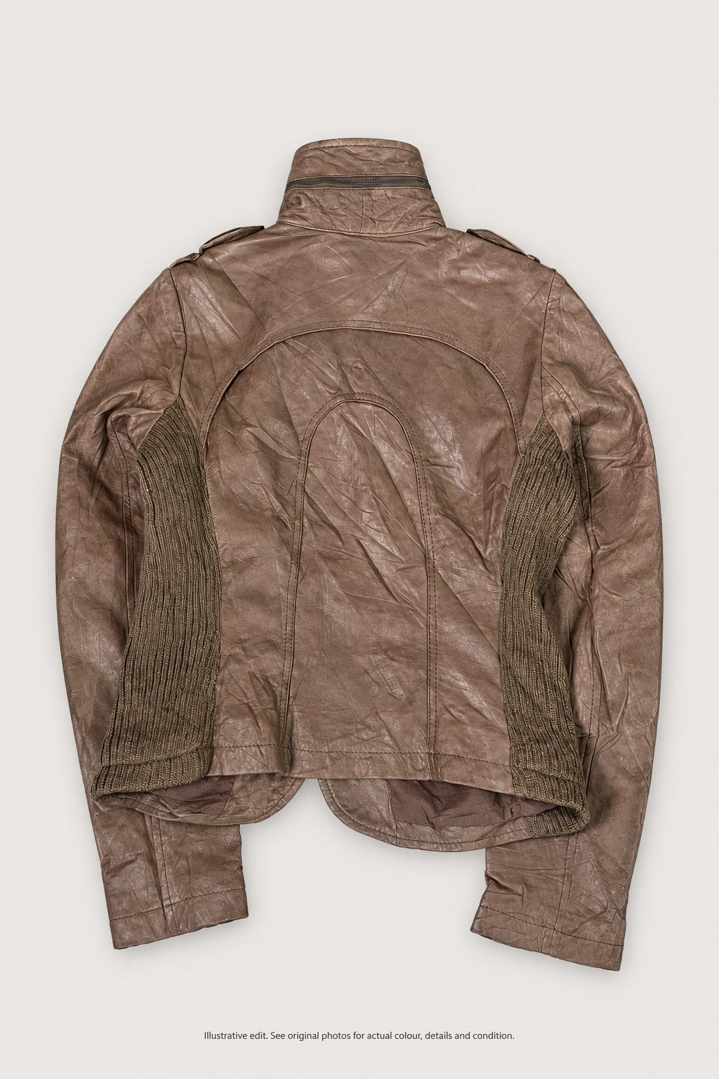 Jacket back with raised collar